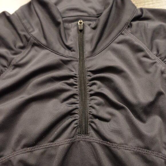 Athleta Intrepid Sun Shield Quarter Zip Women’s Medium Gray UPF Long Sleeve - Picture 7 of 13